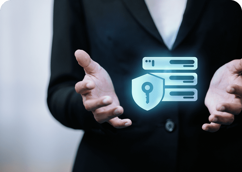 Digital security and server illustration