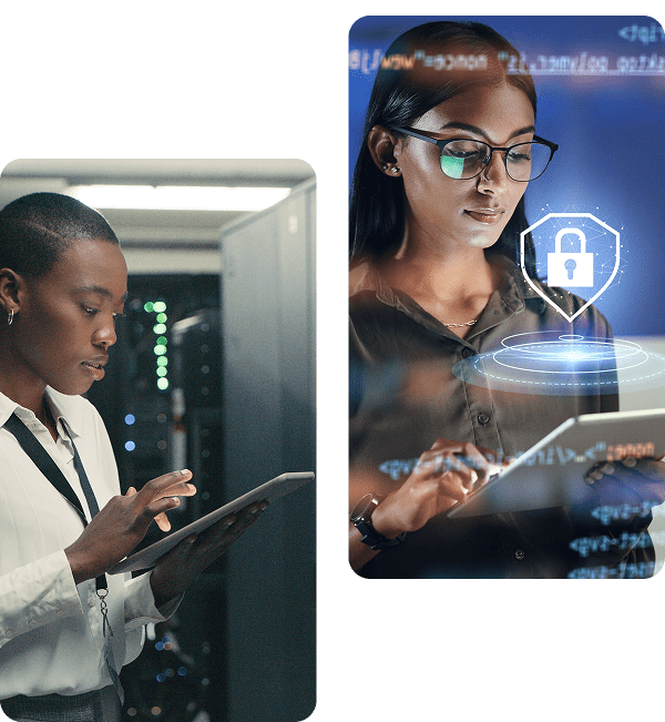 Women in technology and data security roles